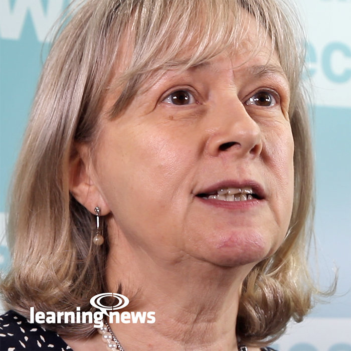 Jane Hart speaking at Learning Technologies 2019